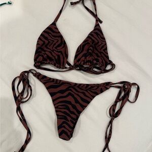 Dandy Del Mar Zebra Print Bikini Set